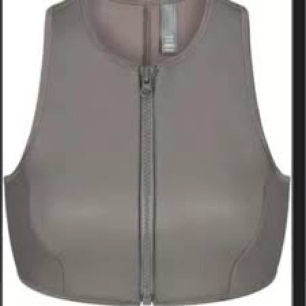 #248.  NWT Skims Rubberized Scuba High Neck Bikini Top - Picture 2 of 3